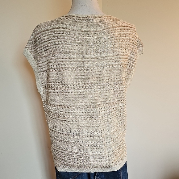 White House Black Market Cream Knit Top - Picture 4 of 6